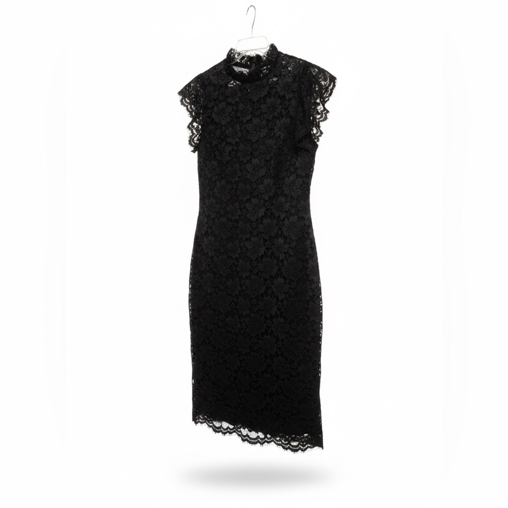 Enfocus Studio Navy Blue Lace Midi Dress